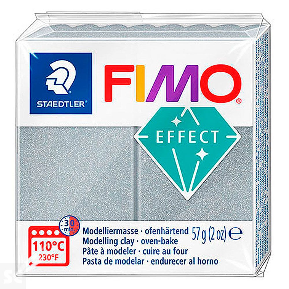 Fimo Pastilla Effect Plata Metálico 57g