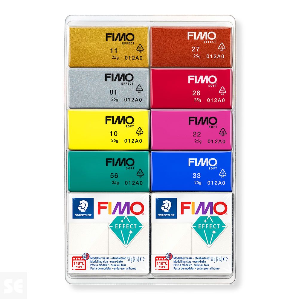 Colour Mixing Mica Fimo Effect 2 de 57g + 8 Medias Pastillas