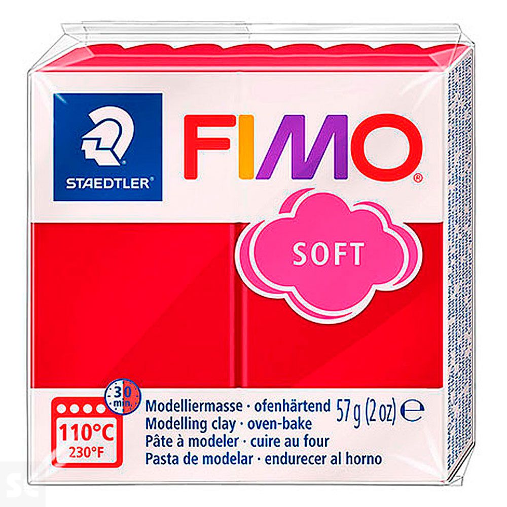 Fimo Pastilla Soft Rojo Cereza 57g