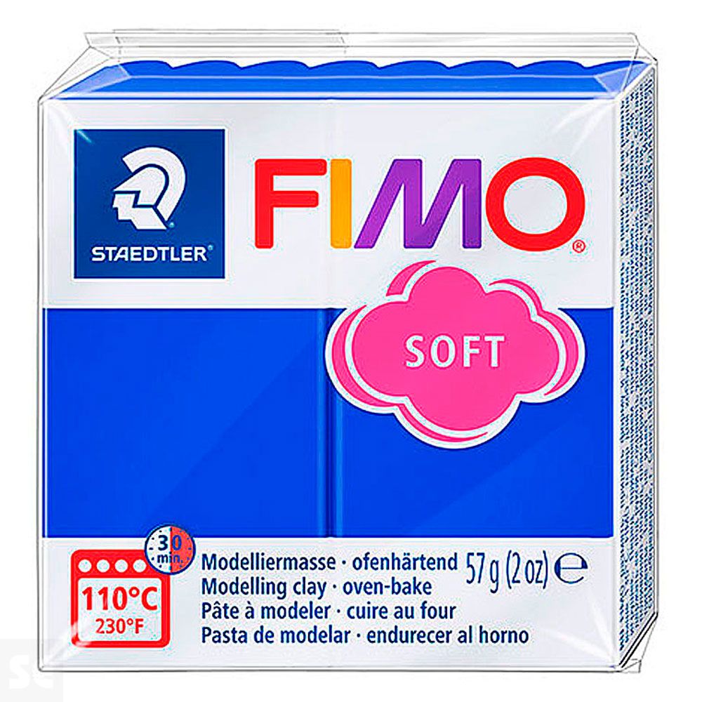 Fimo Pastilla Soft Azul Brillante 57g