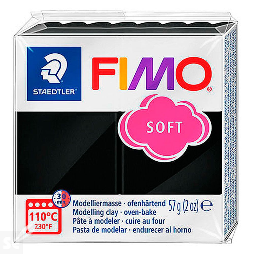 Fimo Pastilla Soft Negro 57g