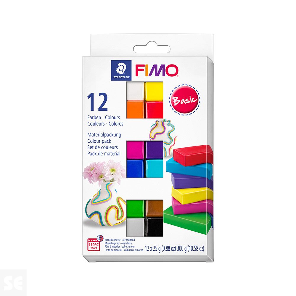 Colour Basic Fimo Soft 12 Medias Pastillas