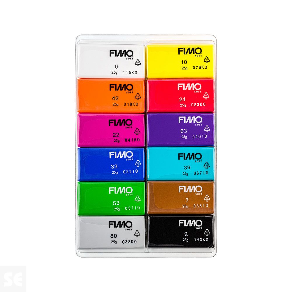 Colour Basic Fimo Soft 12 Medias Pastillas