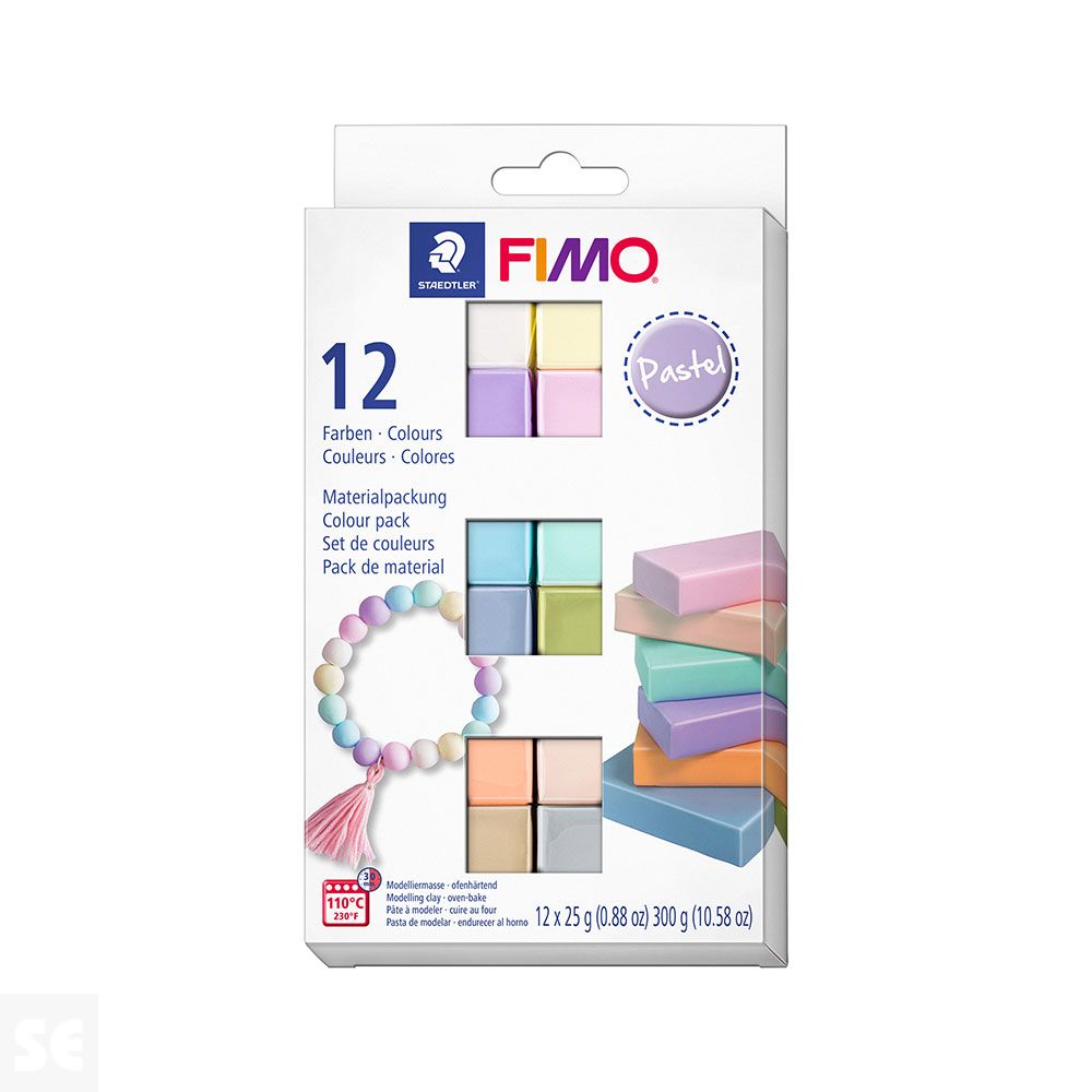 Colour Pastel Fimo Soft 12 Medias Pastillas