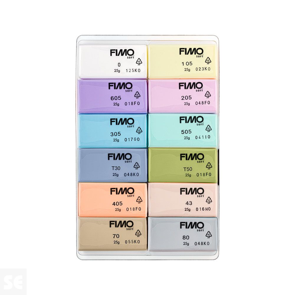 Colour Pastel Fimo Soft 12 Medias Pastillas