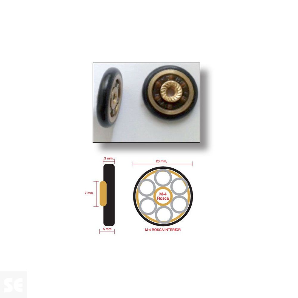 Rodamientos De Bolas Mod.Standar (4U.) M-4x20x3Mm