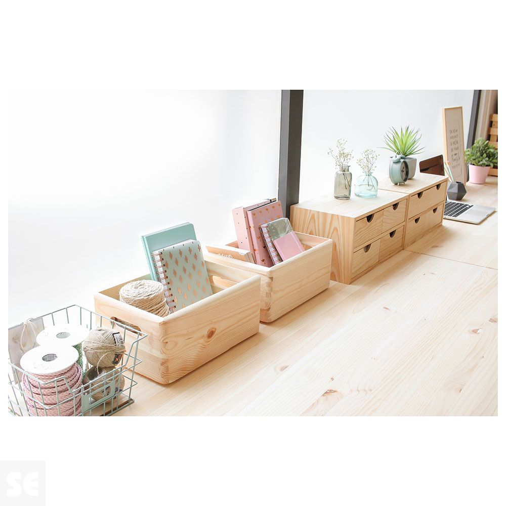 Caja Madera S/Tapa 30x30x30 cm Natural