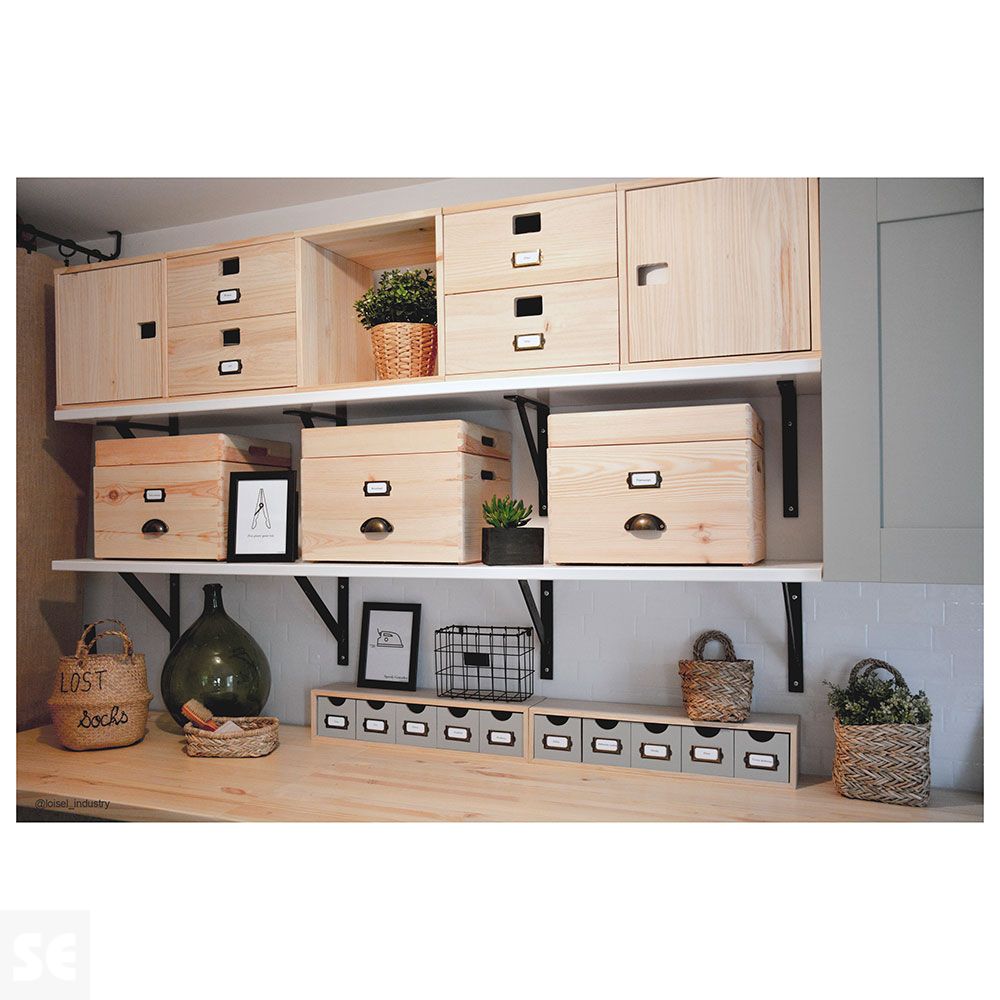 Caja Madera S/Tapa 30x30x30 cm Natural