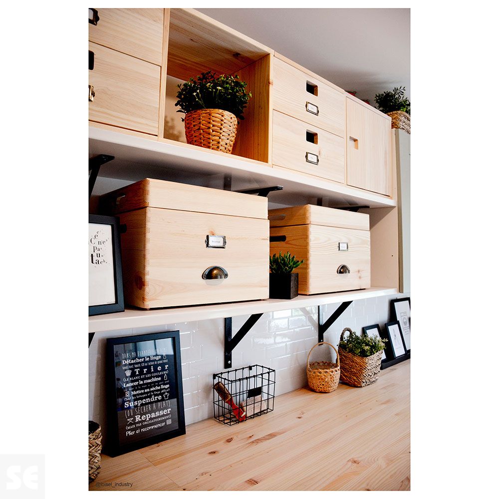 Caja Madera C/Tapa 30x20x14 cm Natural