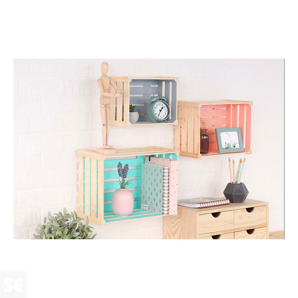 Caja Pino Tablilla Montada 24x15x13 cm