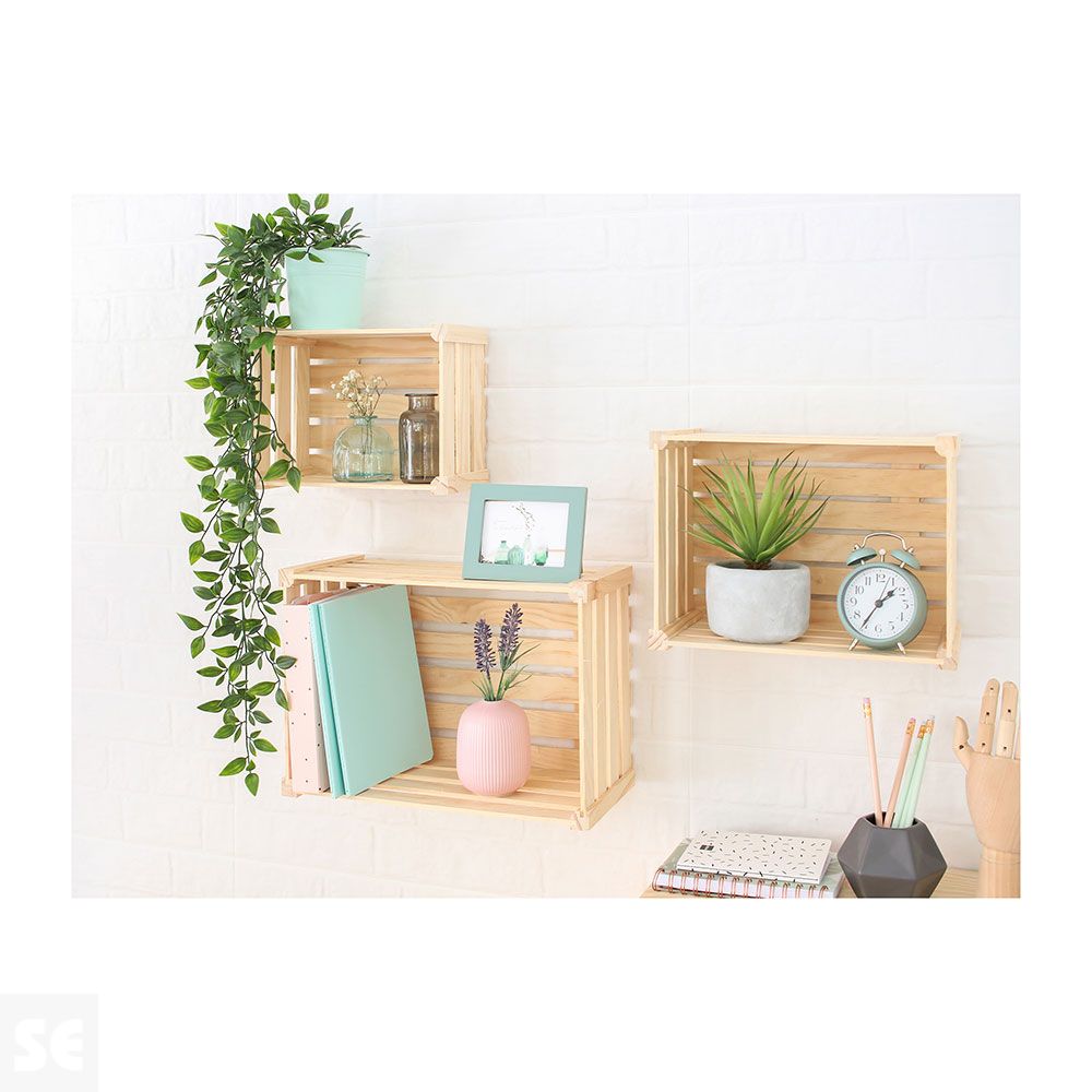 Caja Pino Tablilla Montada 24x15x13 cm