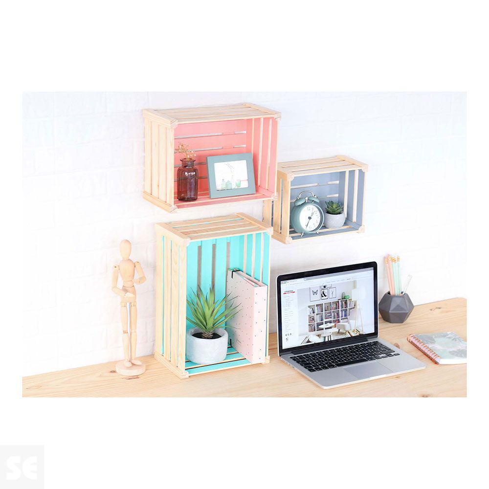 Caja Pino Tablilla Montada 24x15x13 cm