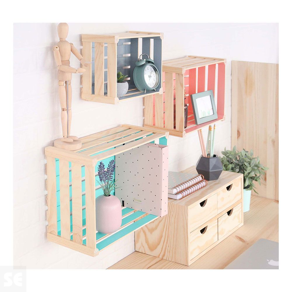 Caja Pino Tablilla Montada 24x15x13 cm