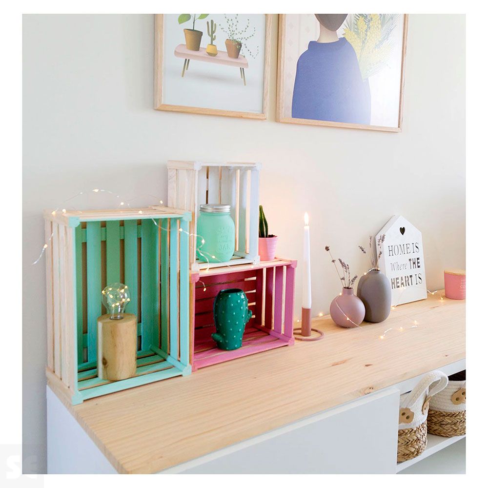 Caja Pino Tablilla Montada 24x15x13 cm