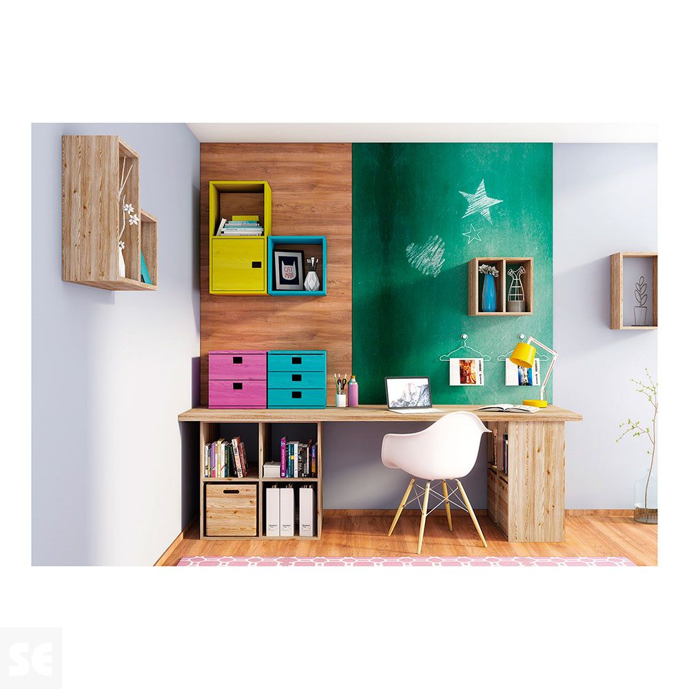 Cajonera Pino  3 Cajones Natural  33x36