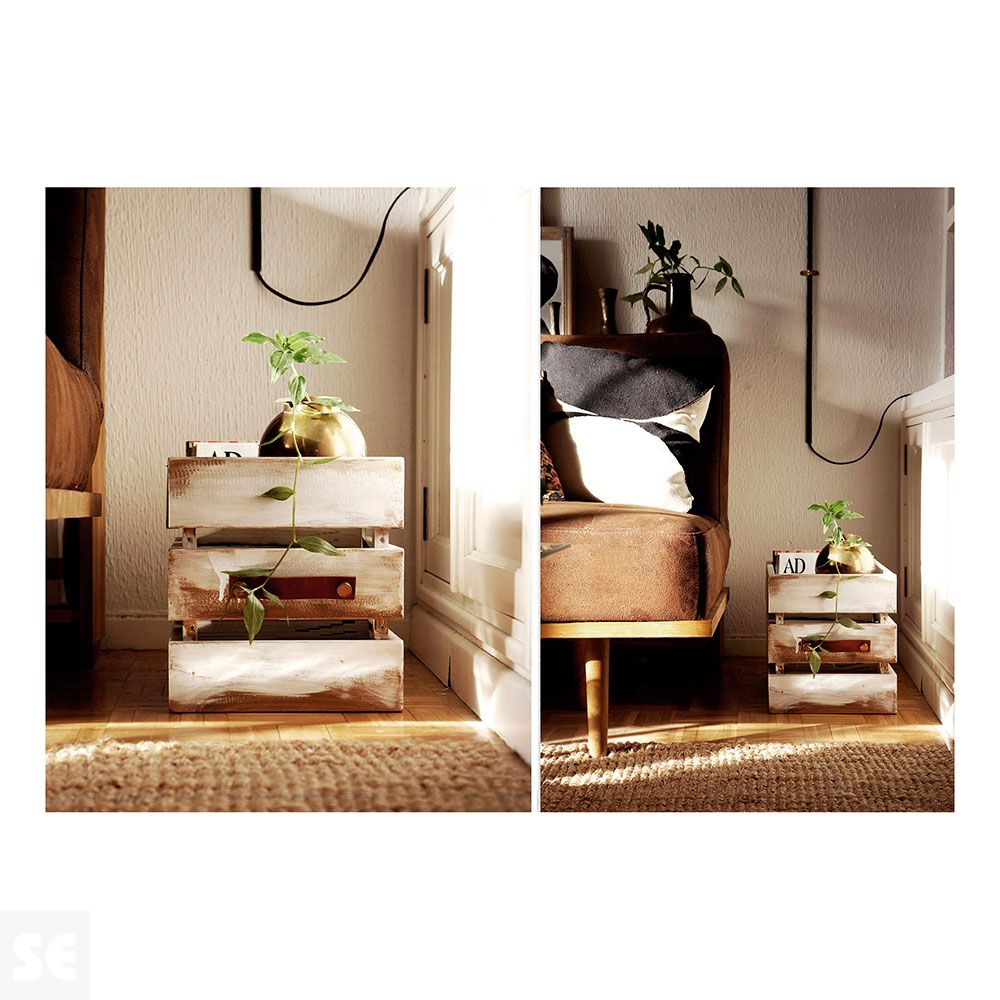 Cajonera Encajable Madera 38x51x28 cm