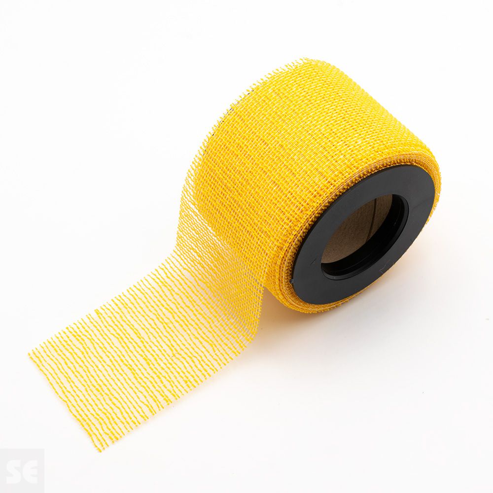 Cinta Malla Algodón Cortado Amarillo 5 m