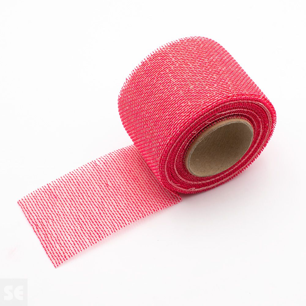 Cinta Malla Algodón Cortado Fucsia 5 m