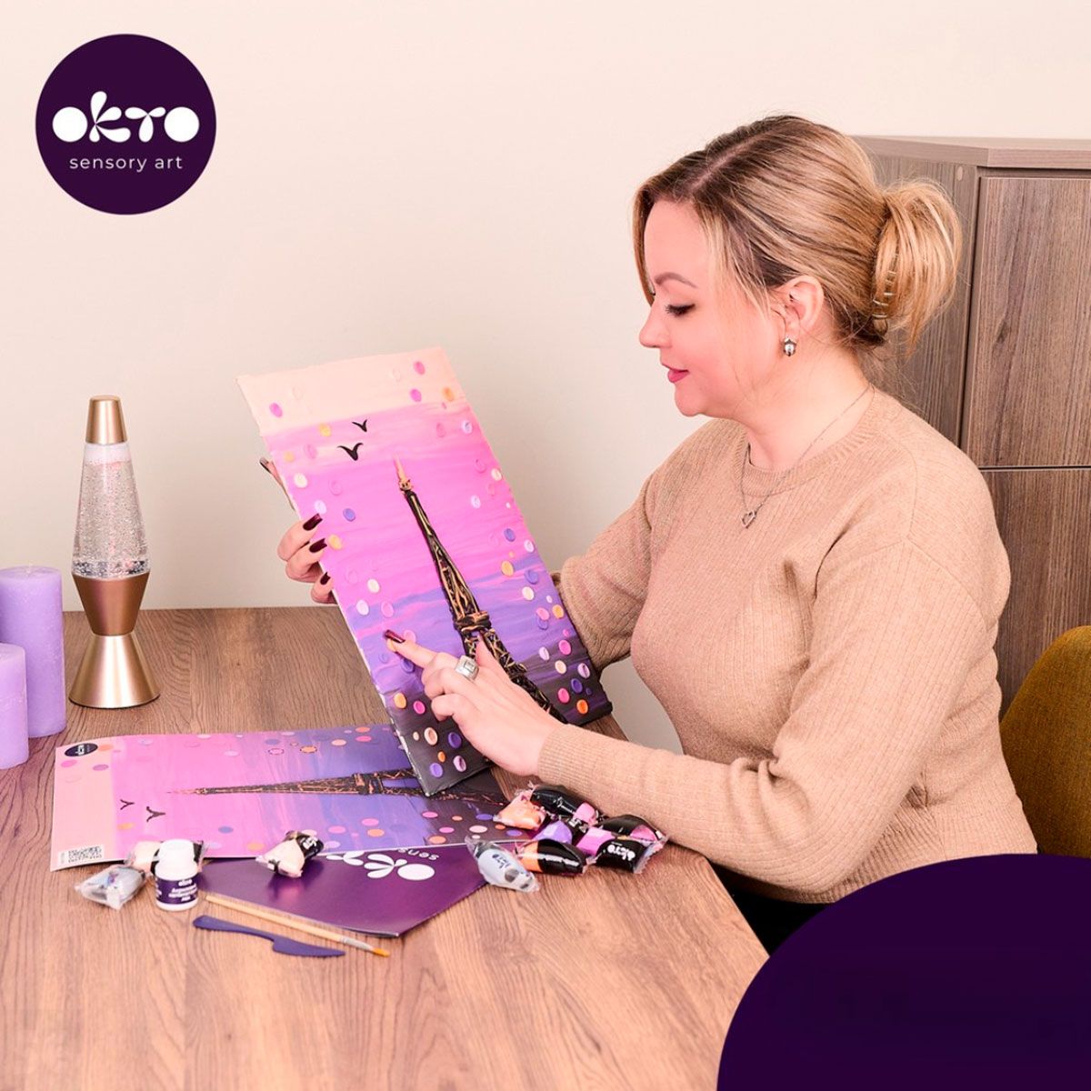 Conjunto Creativo Pintura 3d Diy París 30x40cm