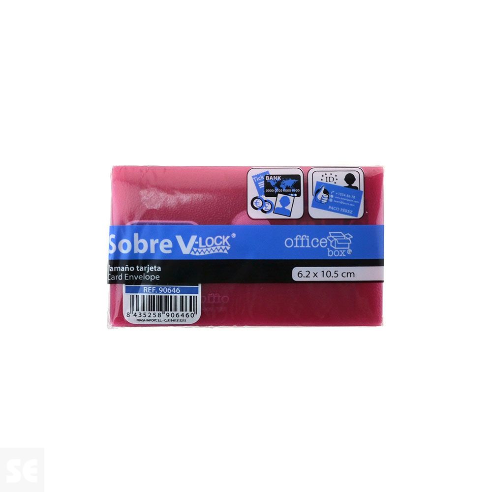 Sobre Cierre por contacto Tarjeta Rojo 90646