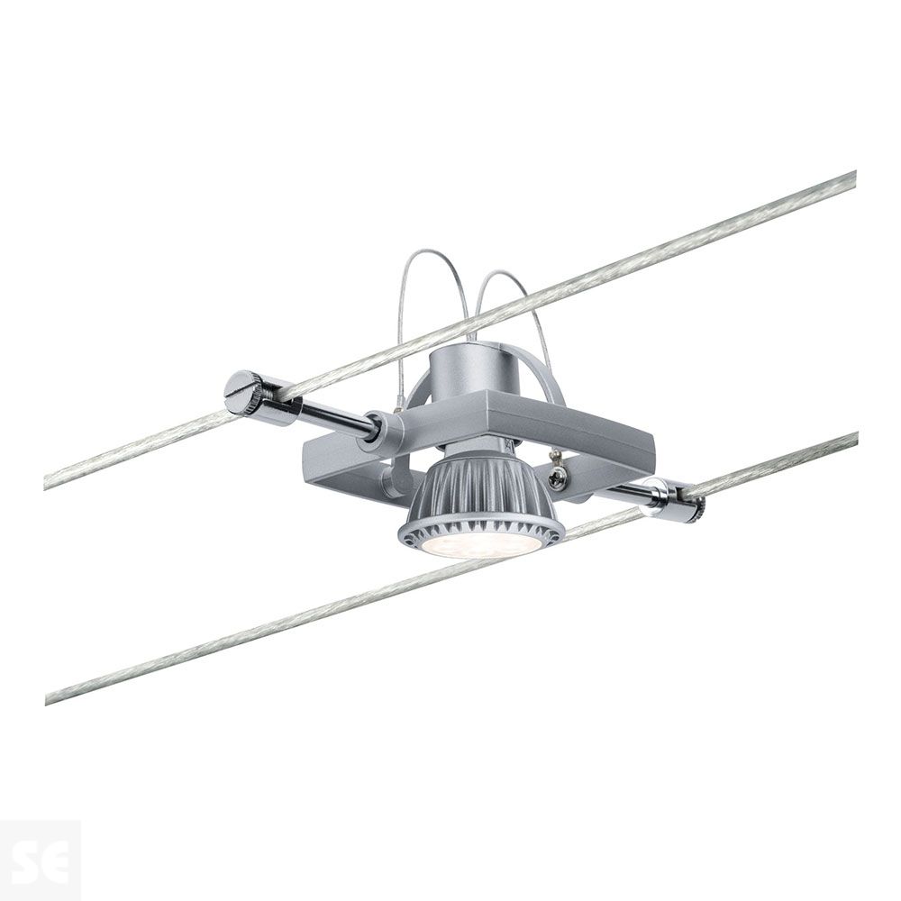 Foco Wire System Mac II en sistema de cable Cromo Mate 1x10 W Gu5 12v Ref.94132