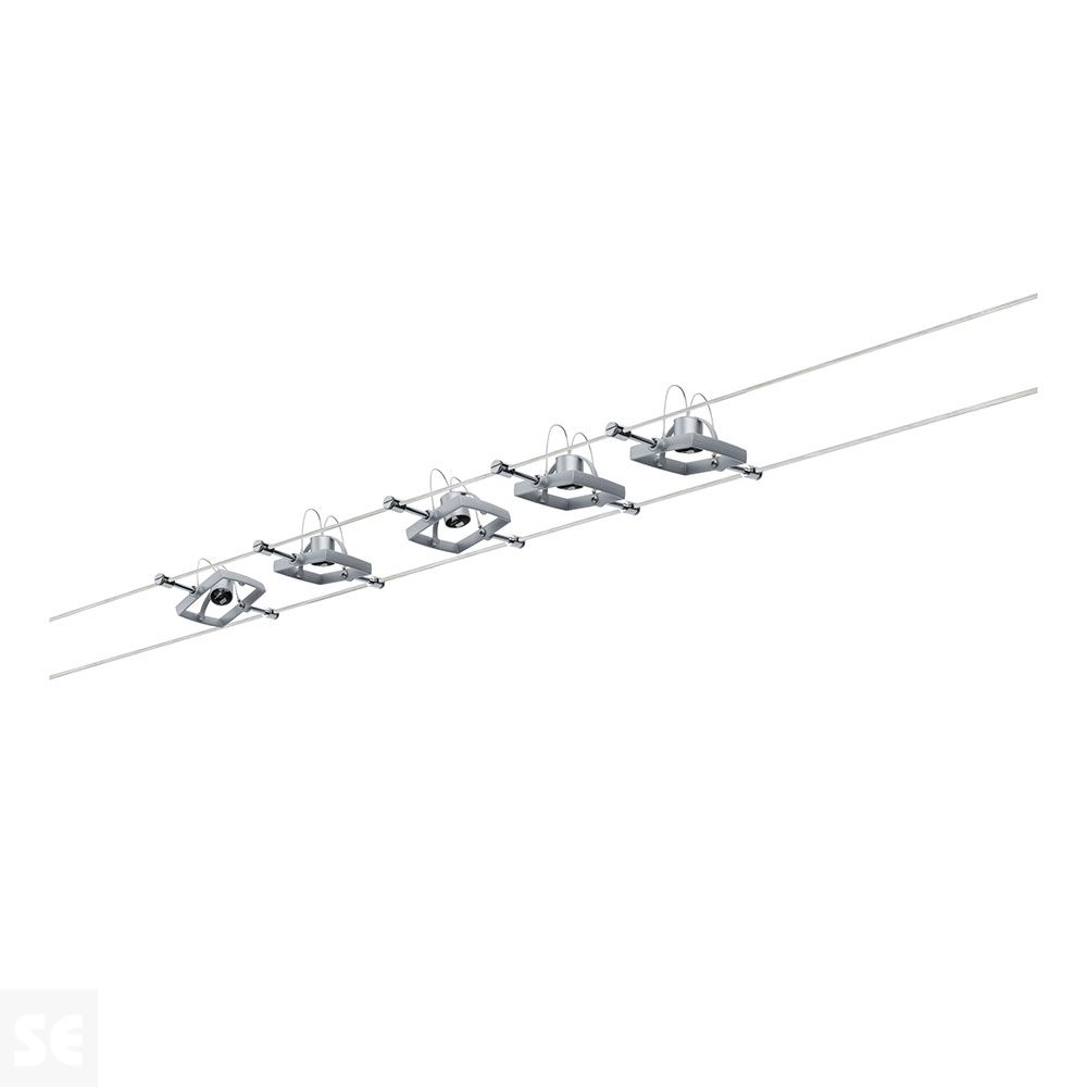 Sistema de Cable Set Mac II 105 Cromo Mate Incl. 5x10 W/Gu5.3 Ref.94133