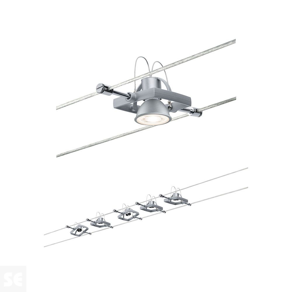Sistema de Cable Set Mac II 105 Cromo Mate Incl. 5x10 W/Gu5.3 Ref.94133