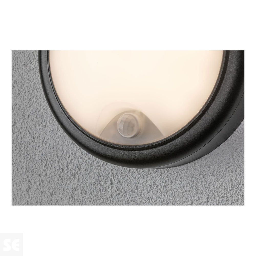 Detector Movimiento Aplique Pared Ext. Plást. Gris 230 v