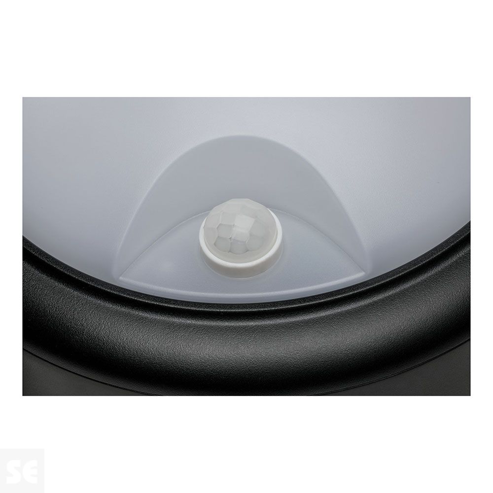 Detector Movimiento Aplique Pared Ext. Plást. Gris 230 v