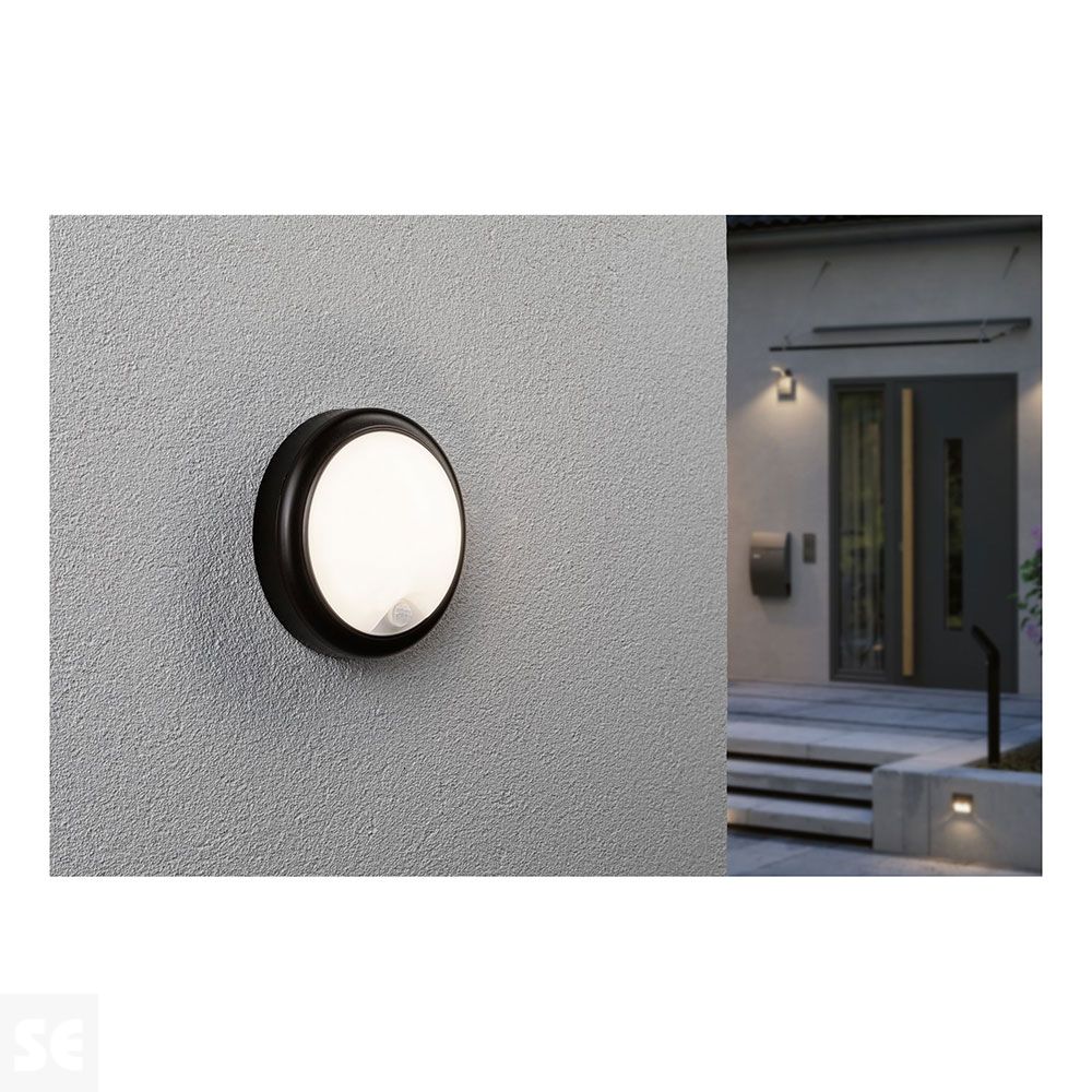 Detector Movimiento Aplique Pared Ext. Plást. Gris 230 v