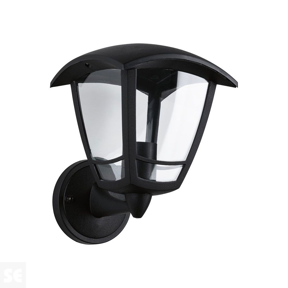 Aplique Ip44 Classic Curved Negro Máx.12w-E27 Ref.94391