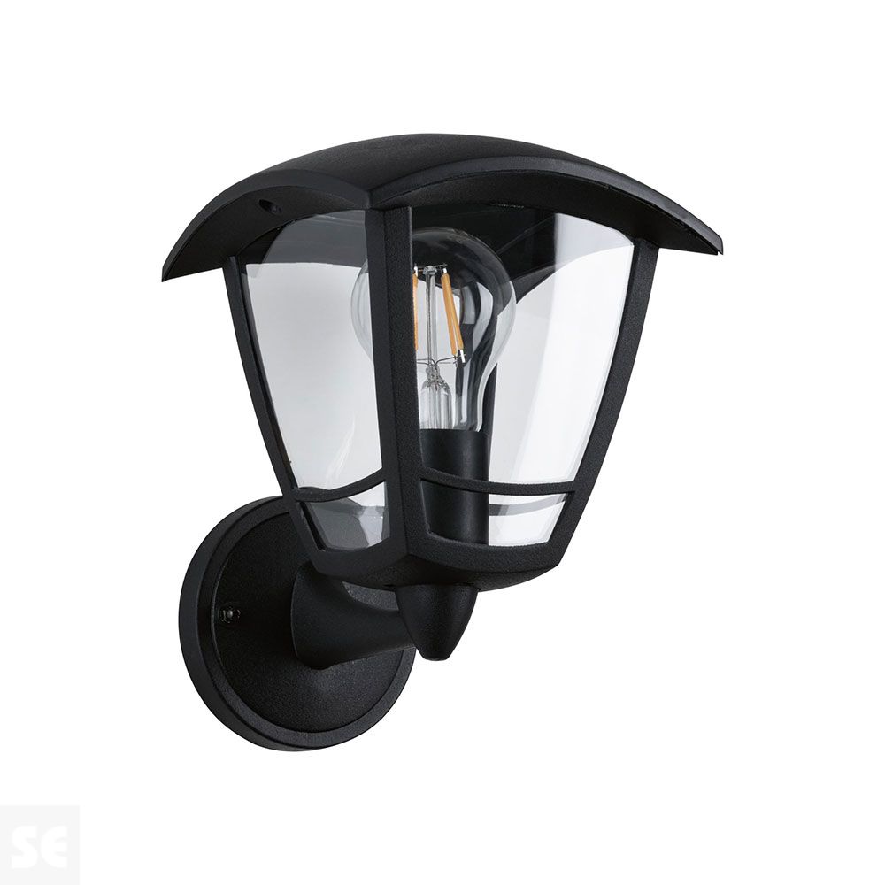 Aplique Ip44 Classic Curved Negro Máx.12w-E27 Ref.94391