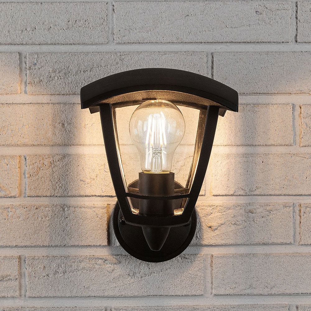 Aplique Ip44 Classic Curved Negro Máx.12w-E27 Ref.94391