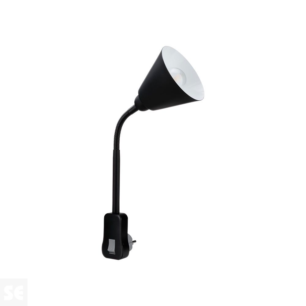 Lámpara Junus para Enchufar Negro Máx. 20w-E14 Ref.95427