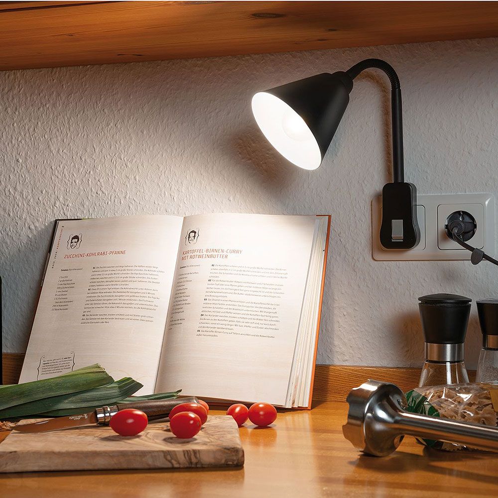 Lámpara Junus para Enchufar Negro Máx. 20w-E14 Ref.95427