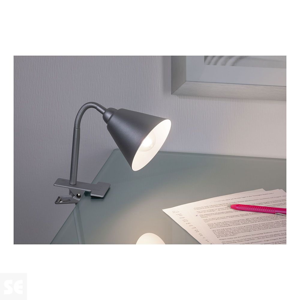 Lámpara de Clip Vitis Plata Max. 20 W-E14 Ref.95432