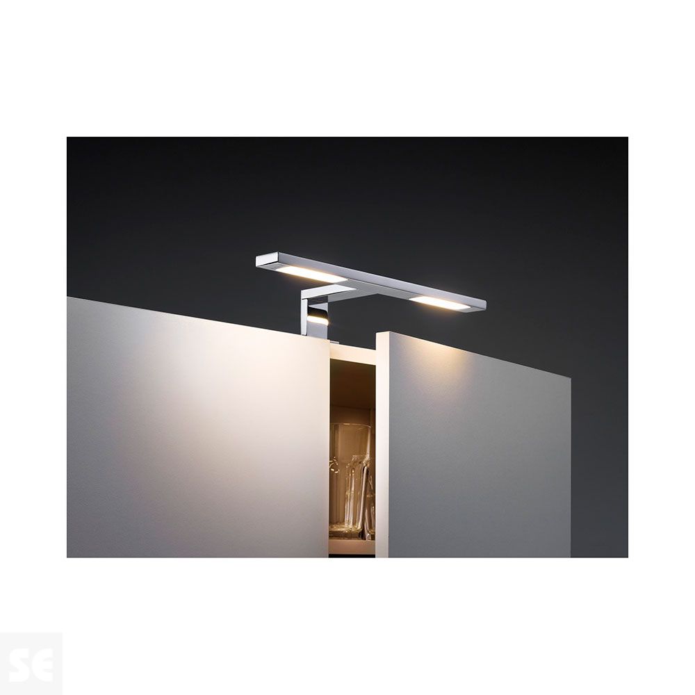 Lámpara de espejo y galería Double Hook Cromo Led 2x3,2 W 8 va Ref.99385