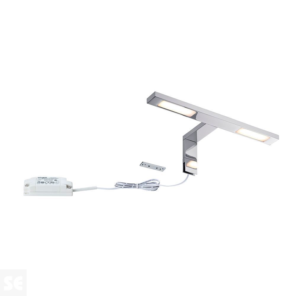 Lámpara de espejo y galería Double Hook Cromo Led 2x3,2 W 8 va Ref.99385