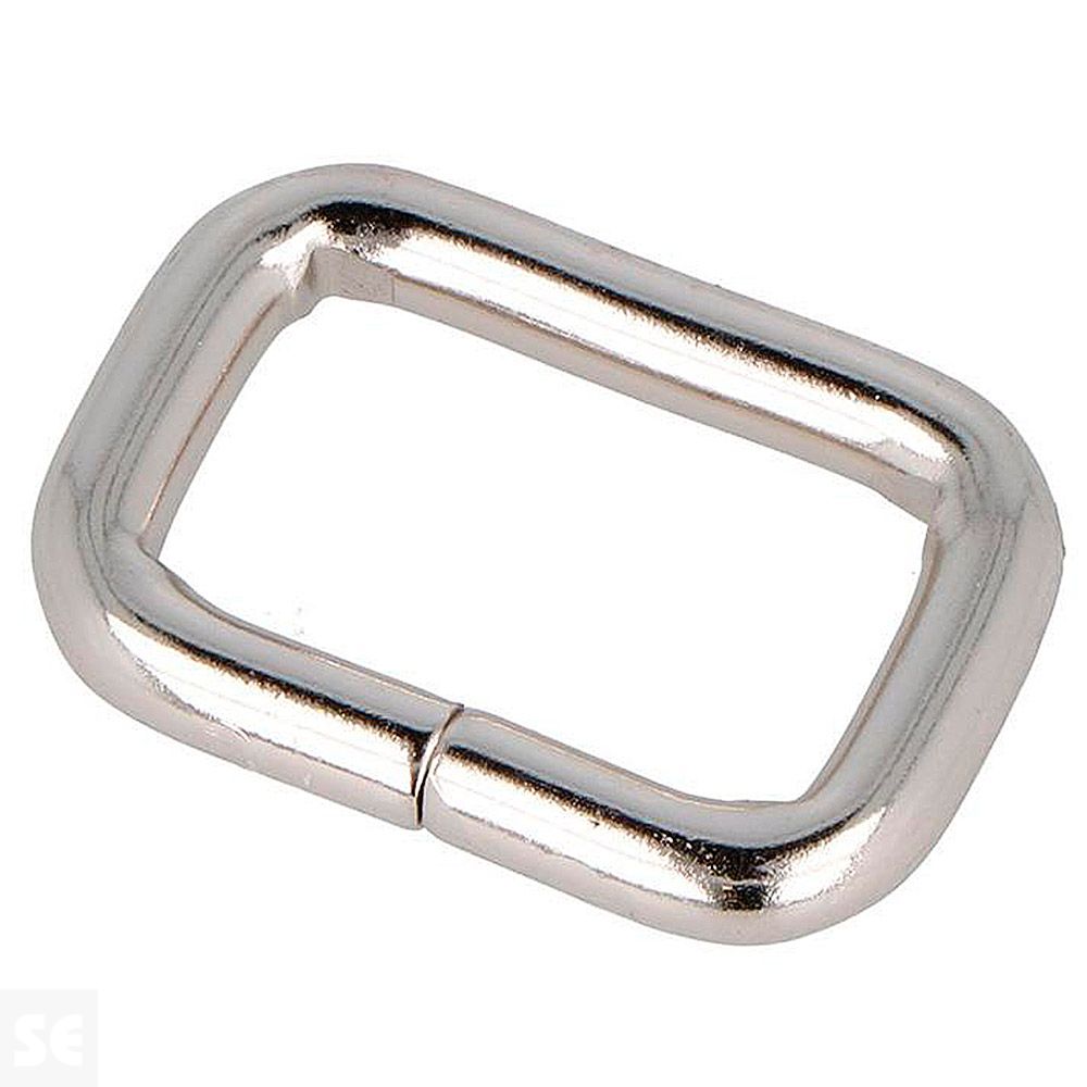 Anilla Rectangular Hierro Níquel 26 mm 5u.