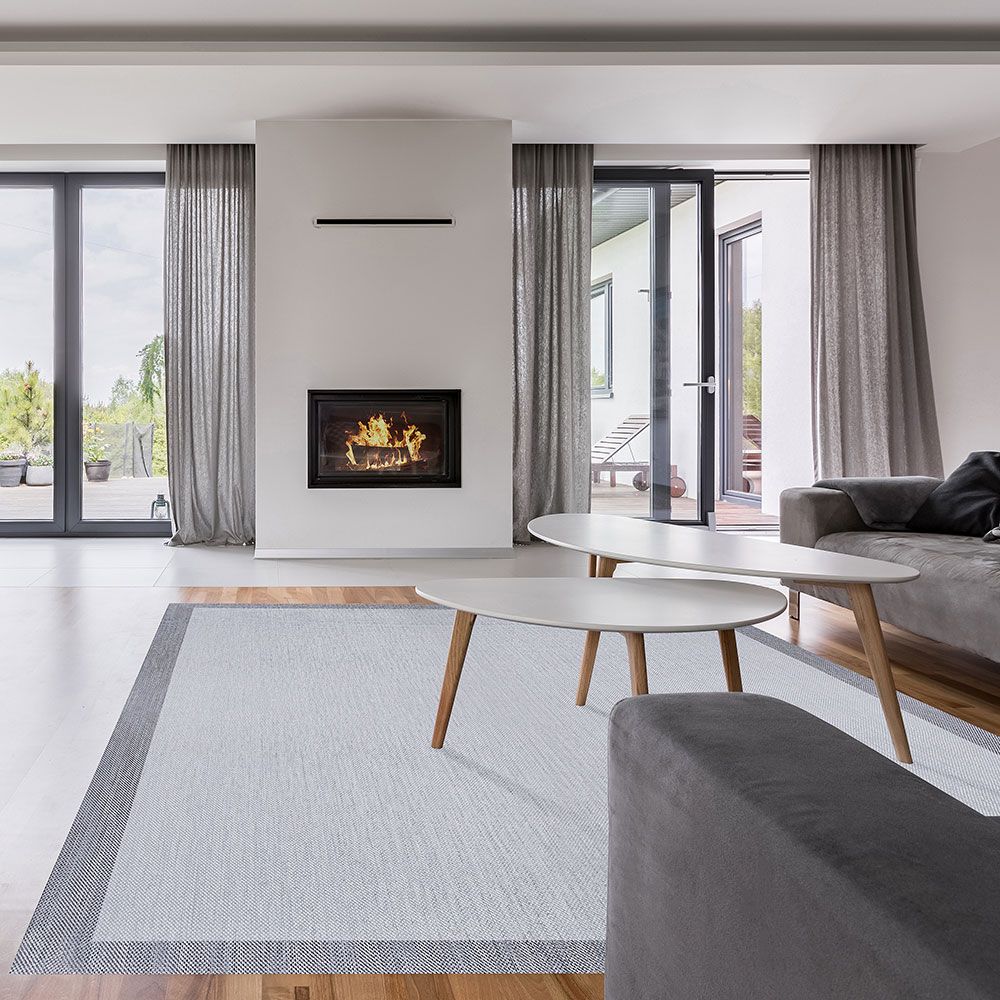 Alfombra Tejido de Vinilo Gris-Gris 60x200