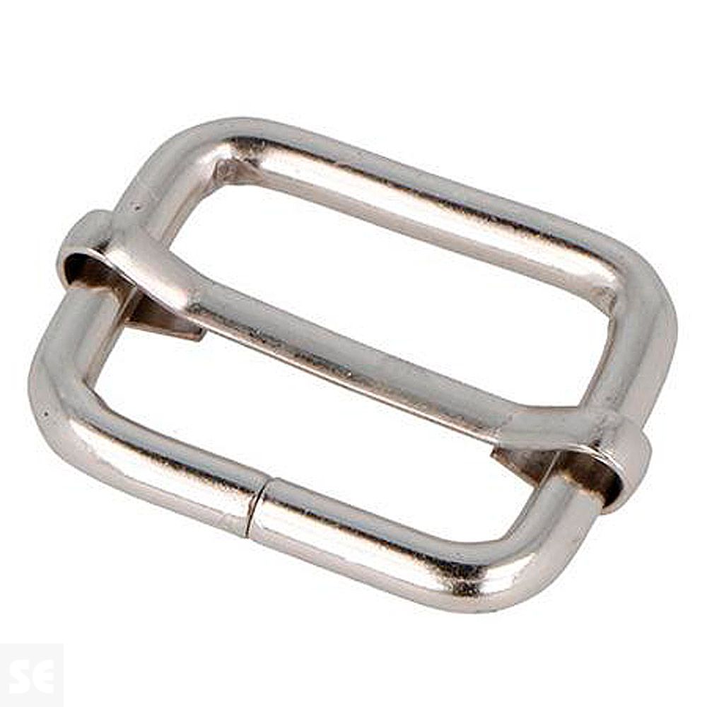 Hebilla Corredera Rectangular Hierro Níquel 26 mm 5u.