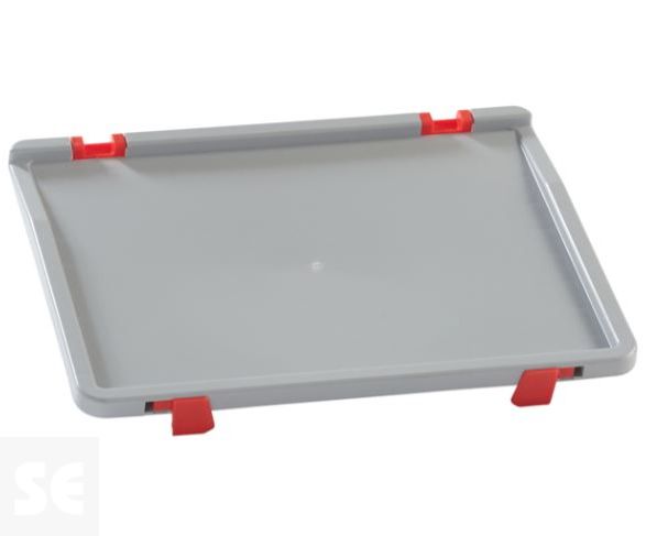 Tapa Para Caja Eurobox 400x300mm Con 2 Clips+2bisagras