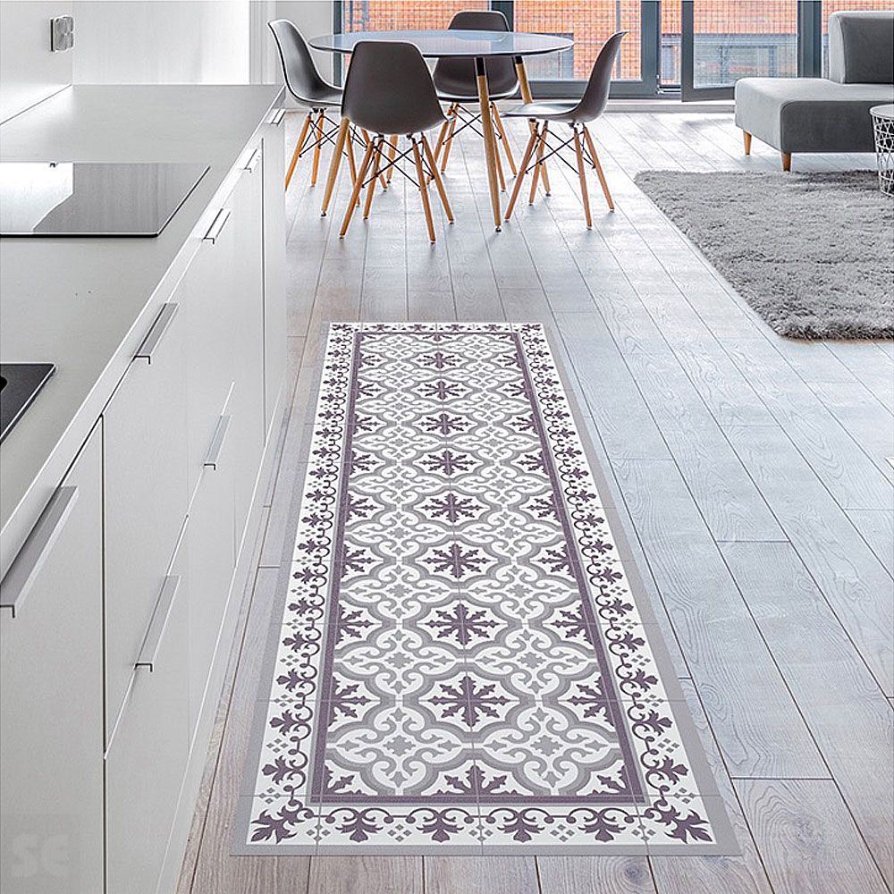 ARTDECO - Alfombra vinílica compacta Grises 60x200 cm