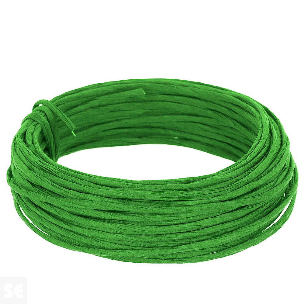 Alambre Recubierto de Papel Verde 3mmx10m