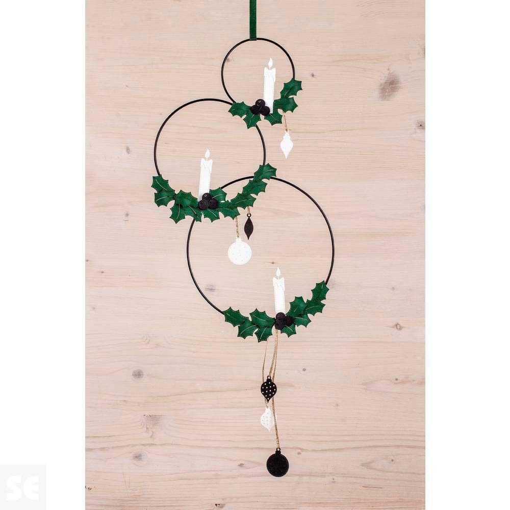 Anillas Metal Revestidas Negras 20 cm