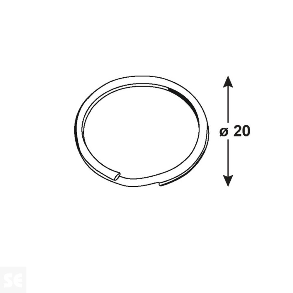 Anillos Llaveros Niquelado 20 mm (10 uds.)