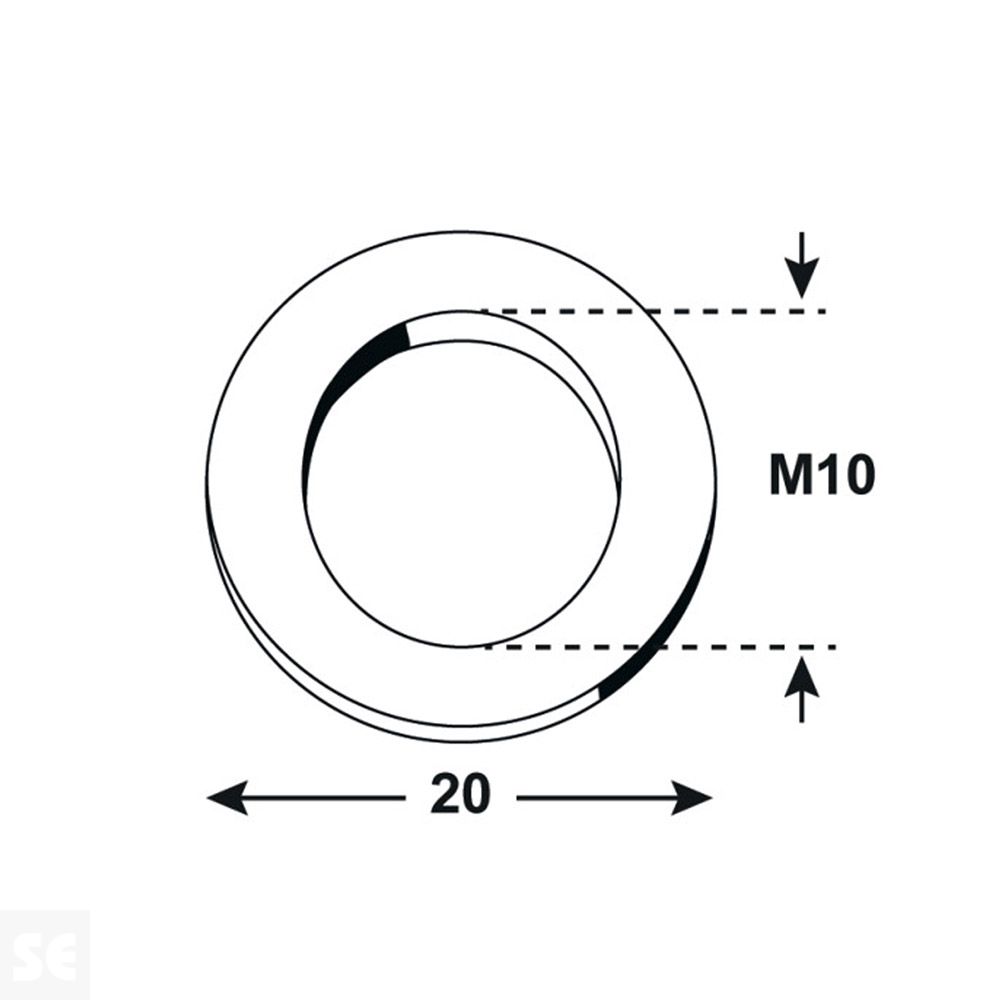 Arandela Cincada 12510 Mm. M10x20 Vz 7090 (75u.)