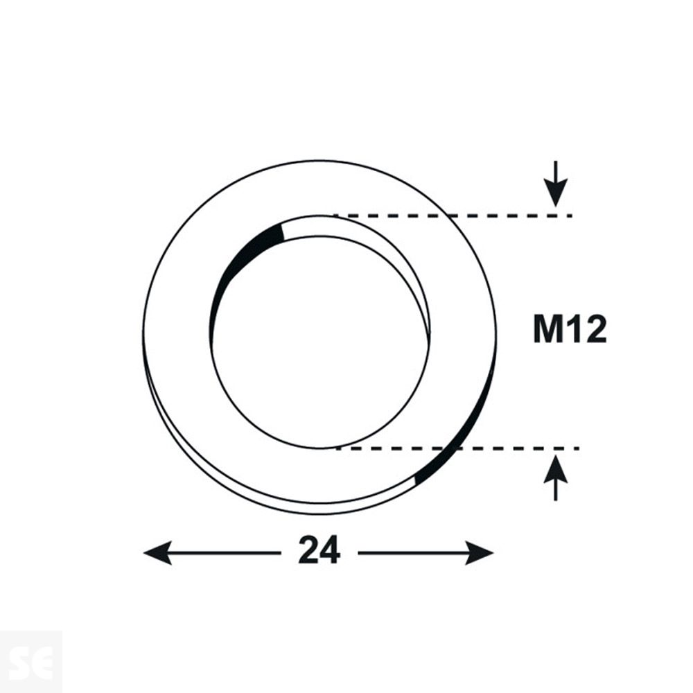 Arandela Cincada 12513 Mm. M12x24 Vz 7090 (40u.)