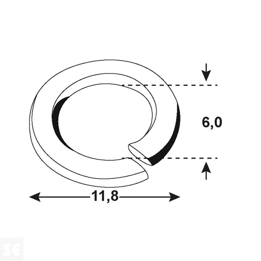 Arandela Grower Cincado 127 6 6,0x11,8 Vz (150u.)