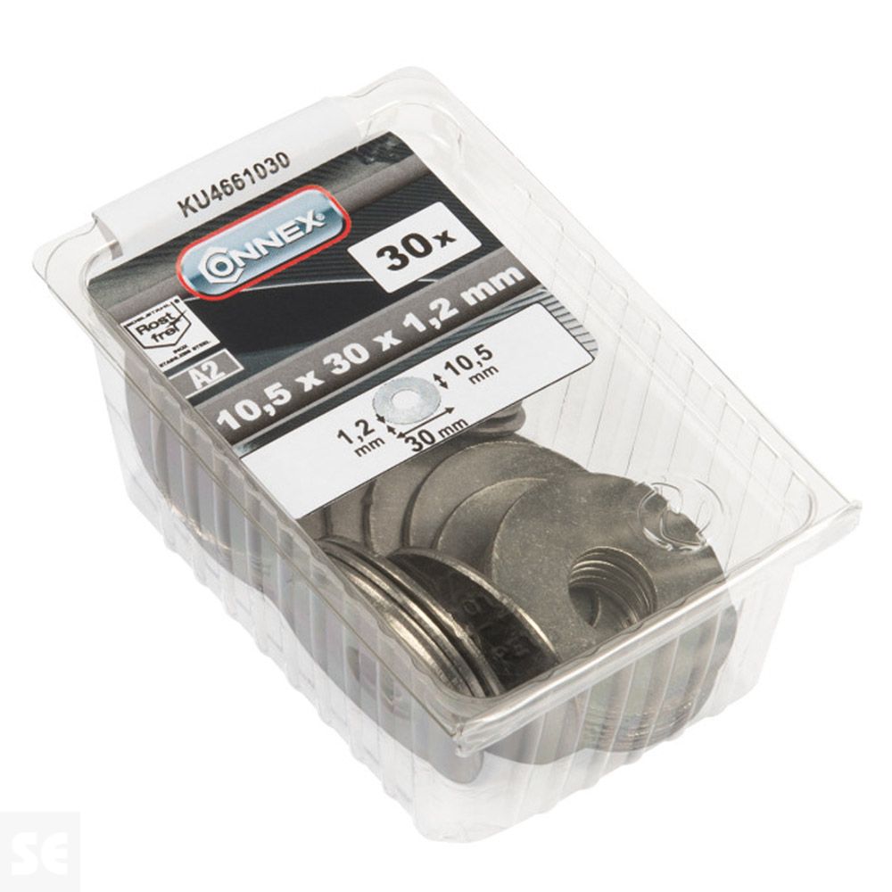 Arandela Inox. 10,5x30x1,2 A2 (30u.)